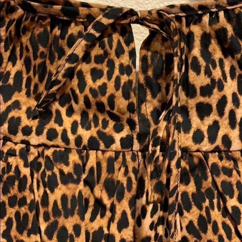 NWT TOPSHOP leopard print poplin top. Ruff…​​​​​​​​​​​​​​​​​​​​​​ - Picture 6 of 8